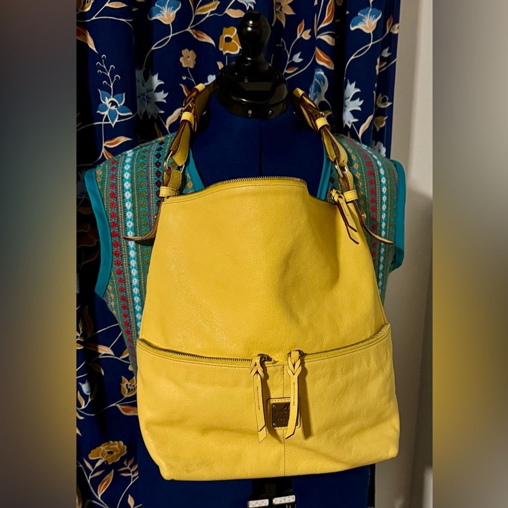 Dooney & Bourke Yellow Leather Shoulder Bag